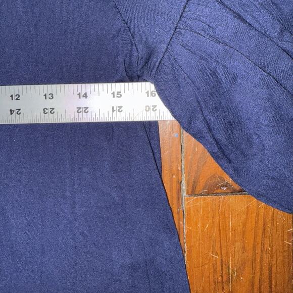 Lilly Pulitzer Lindell True Navy Sz M Soft Stretch Shirt Dress Comfortable Chic - Picture 9 of 9